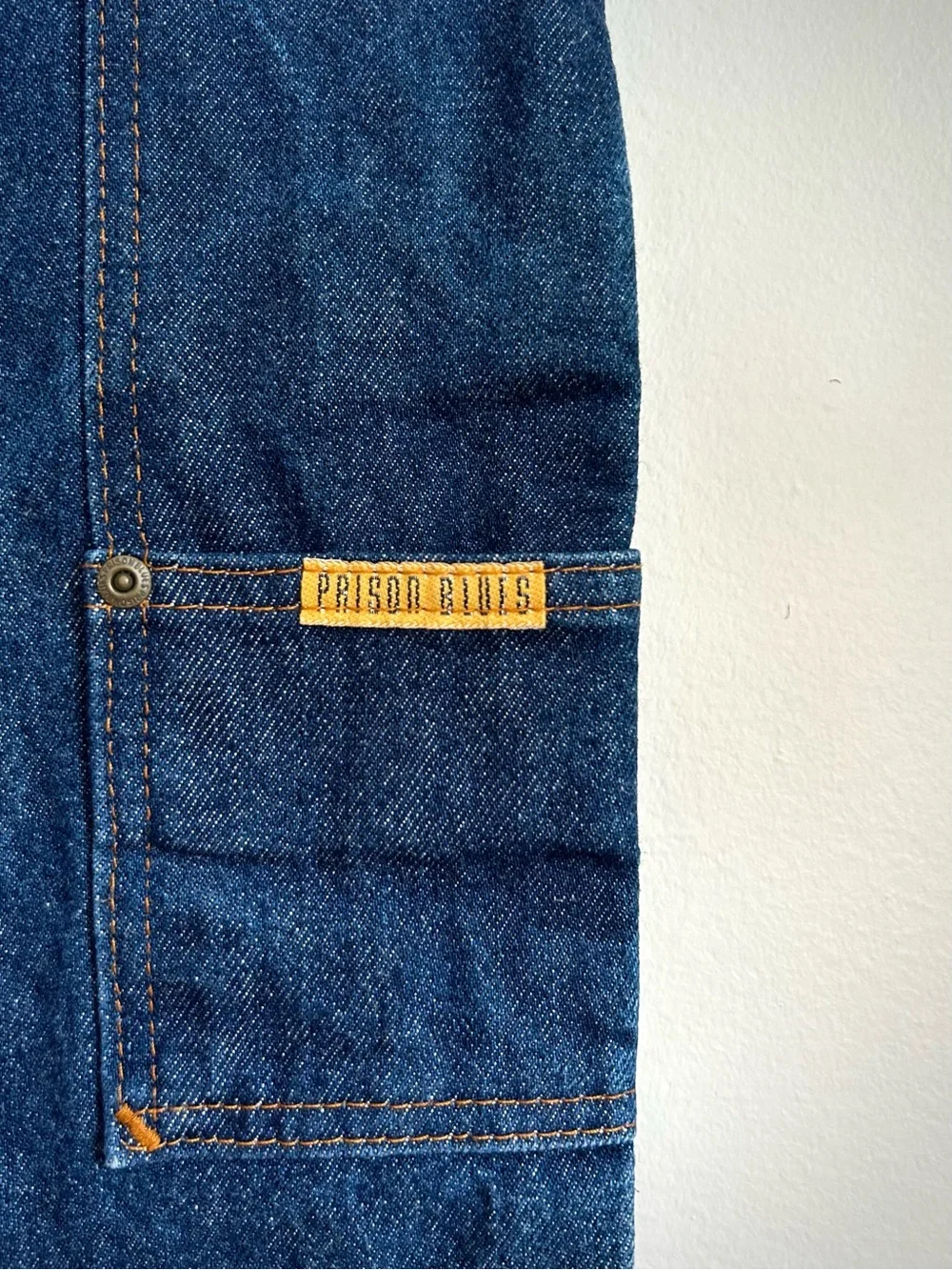 Vintage Y2K Dark Wash Prison Blues Denim Pants